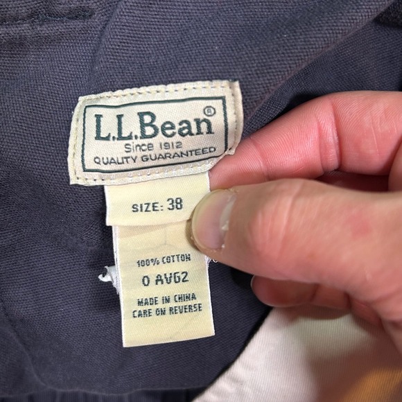 L.L. Bean Men's Cargo Shorts Size 38 Blue Utility Outdoor Casual Cotton Blend - Picture 5 of 9